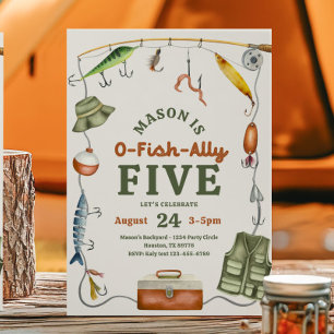 O-Fish-Ally 5 Convite de Aniversário