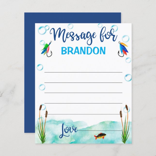 O-fish-ally, Gone Fish Time Capule - cartão de aco (Frente/Verso)