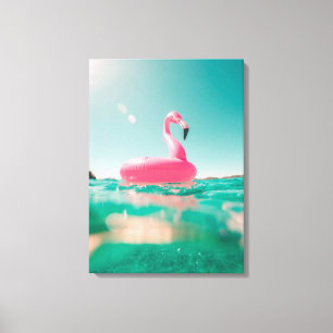 O flamingo cor-de-rosa caçoa canvas de arte da