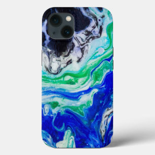 O fluxo da pintura de abstrato fluvial