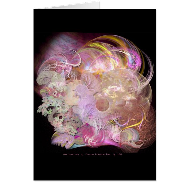 O Fractal empluma-se o cartão cor-de-rosa (Frente)