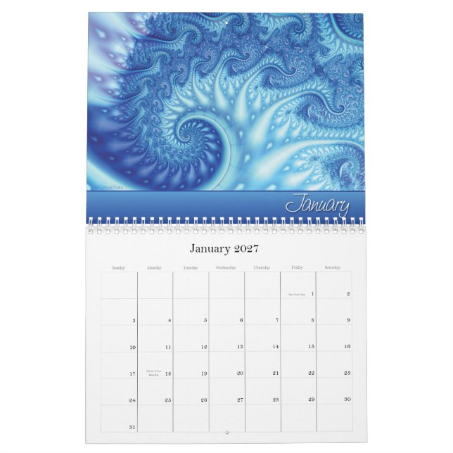 O Fractal sonha o calendário 2010 (Jan 2027)