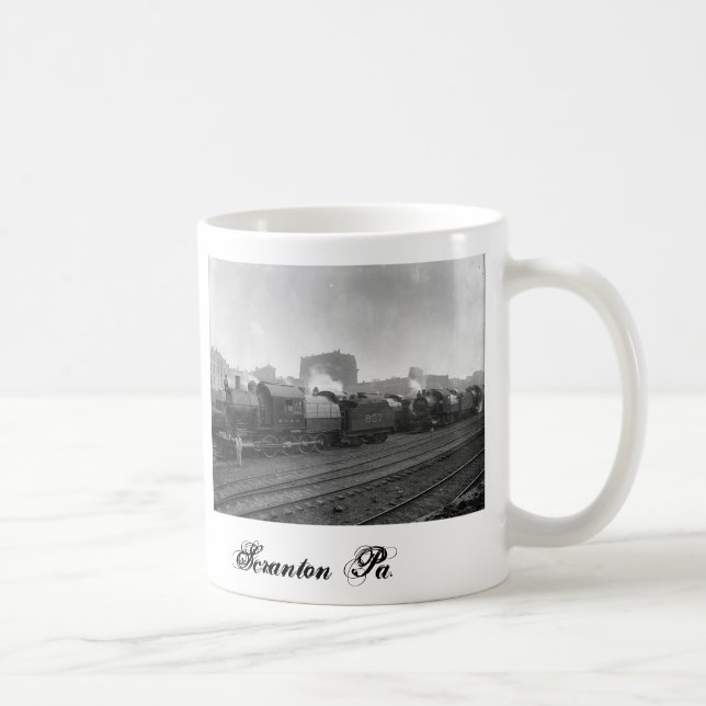 O Freight Trains Scranton Scranton Pa. Caneca (Direita)
