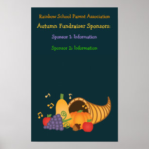 O Fundraiser do outono patrocina o poster