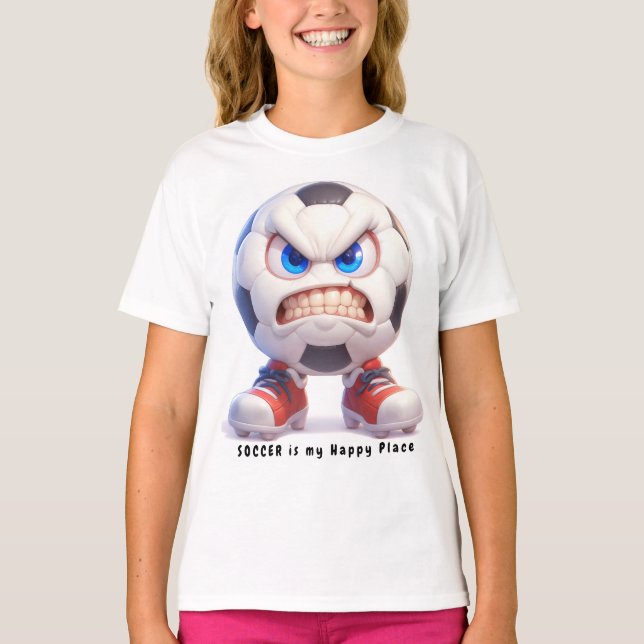 O futebol é a minha camiseta de imagens de lugares (Frente)