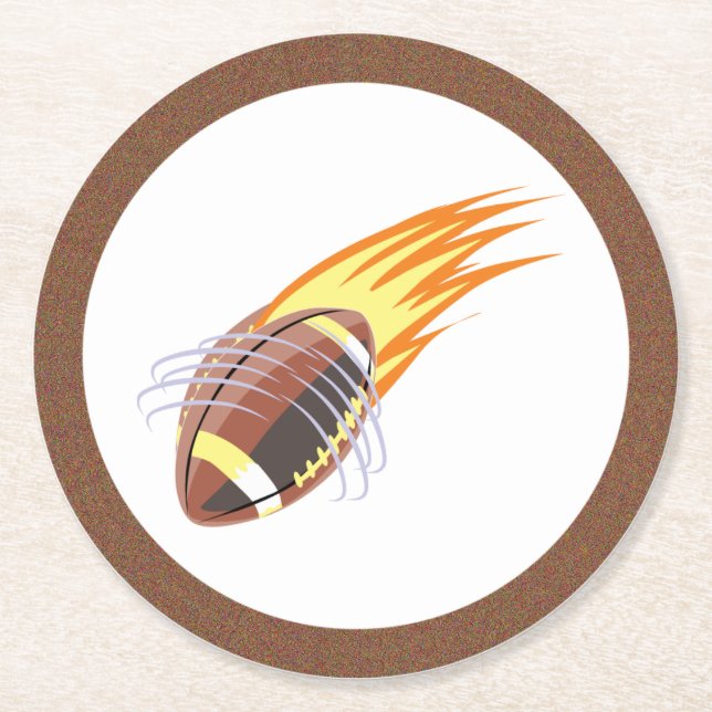 O Futebol Flamejante - Porta-Copos de Papel Redond (Frente)