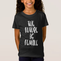 O futuro é a fonte branca de t-shirt infantil femi