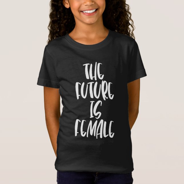 O futuro é a fonte branca de t-shirt infantil femi (Frente)