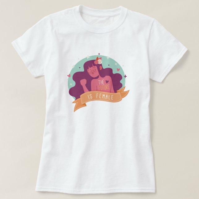 O futuro é a T-Shirt feminina (Frente do Design)