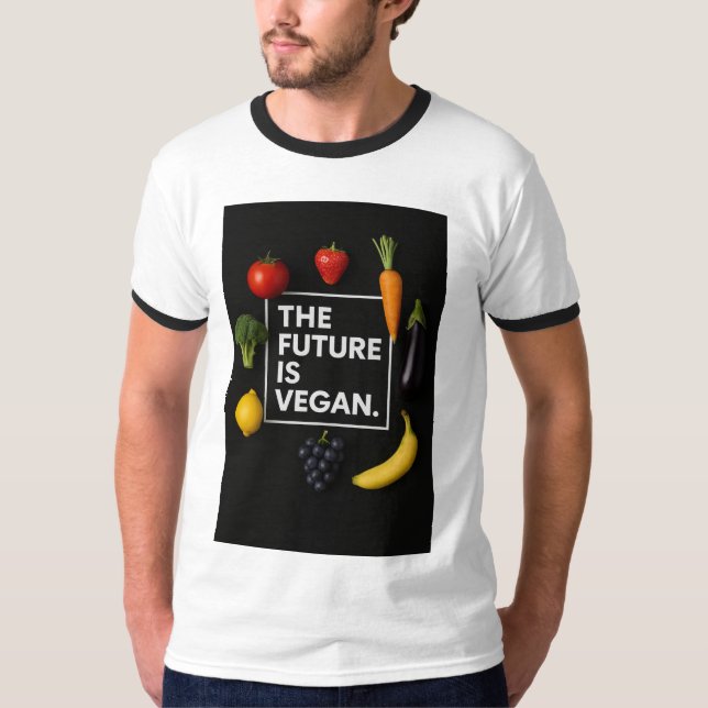 O Futuro É Vegan T-Shirt - Teto Dos Direitos Dos A (Frente)