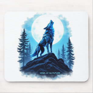 O futuro - Lobo Robótico Mousepad