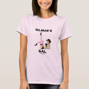 O galão do Oilman, t-shirt das senhoras, campo