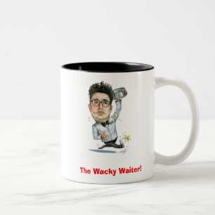 O garçom maluco! … Caneca de Joe da caricatura!