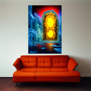 O gateway para o outro lado   AI Art Poster