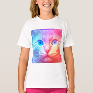O Gatinho Colorido Arco-Íris T-Shirt