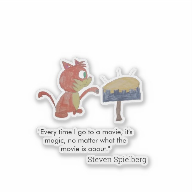 O Gatinho e o adesivo de Zoetrope (Frente)