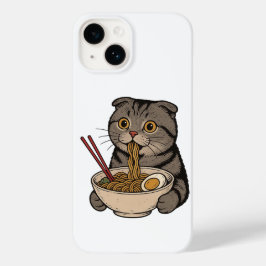 O Gato Aconchegante Tomando Sopa de Macarrão