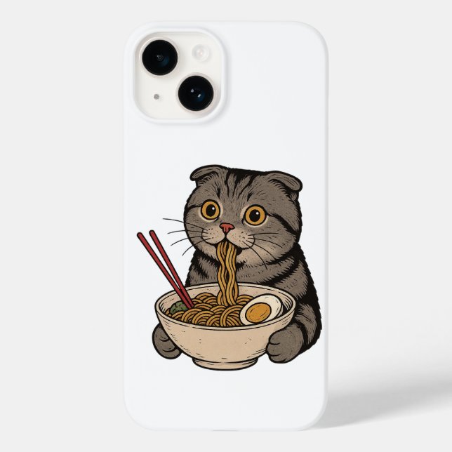 O Gato Aconchegante Tomando Sopa de Macarrão (Verso)