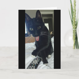 o gato Cartões de agradecimentos engraçado oculta 