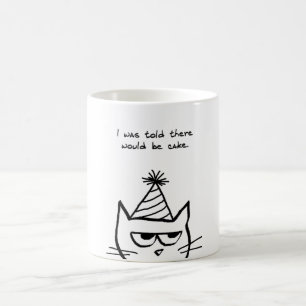 O gato deia aniversários - caneca de café