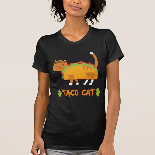O gato do Taco soletrado para trás é camisa do (Frente)
