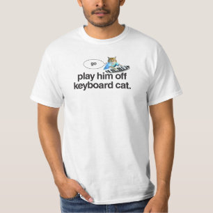 o gato do teclado vai camisa