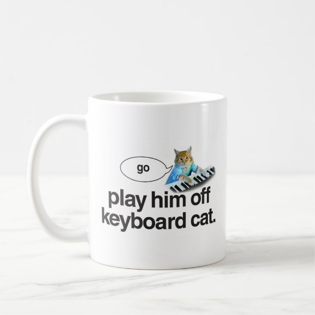 o gato do teclado vai caneca (Esquerda)