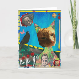 O Gato e o Cartão de Saudação para Pássaros