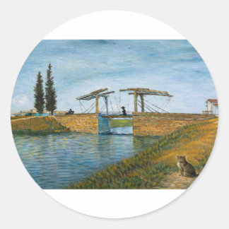 O Gato na Ponte de Langlois Adesivo