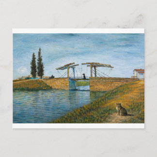 O Gato na Ponte de Langlois Cartão Postal