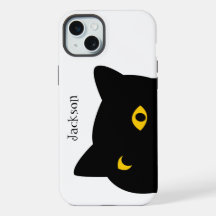 O gato negro te observando com olhos Ouros persona