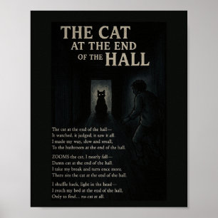 O Gato no Fim do Poster do Poema Hall