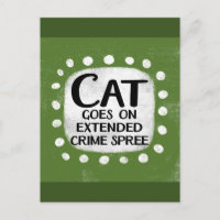 O Gato Passa No Cartão Postal Do Crime Estendido