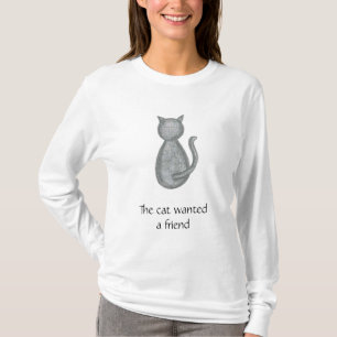 O gato quis um amigo - camisa do maturnity