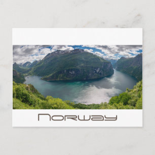 O Geirangerfjord no panorama — cartão postal br