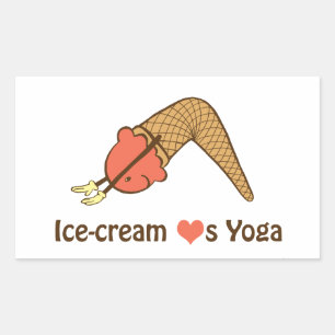 O gelado ama etiquetas da ioga