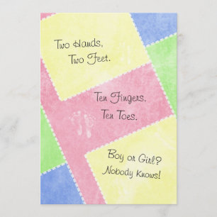 O género bonito do bebê do país revela convites