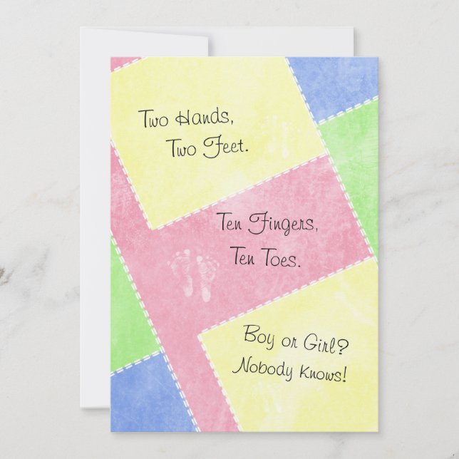 O género bonito do bebê do país revela convites de (Frente)