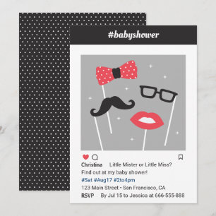 O género da cabine da foto revela convites do ch