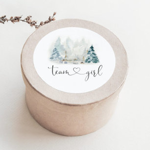 O gênero da floresta de inverno revela autocolante