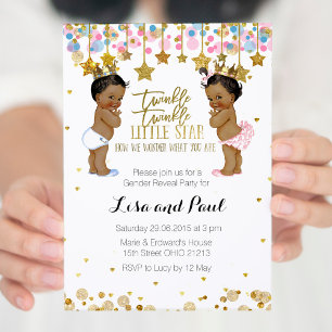 O género da menina ou do menino revela o convite