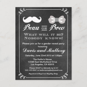 O género do Beau ou do arco revela o convite do