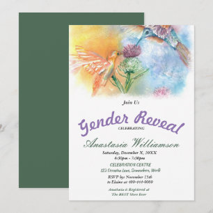 O GÉNERO DO BEBÊ DOS COLIBRIS REVELA O CONVITE D