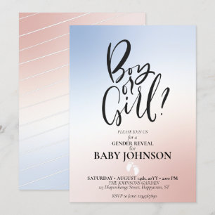 O Gênero Revela Convite De Ombre. Menino ou Menina