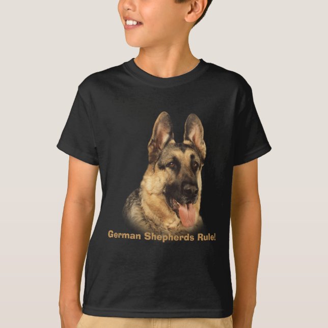 O german shepherd caçoa o t-shirt unisex (Frente)