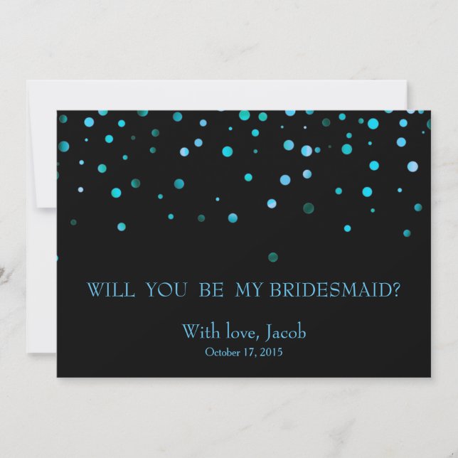 O Glitter Azul Vai Ser O Meu Convite Para A Brides (Frente)