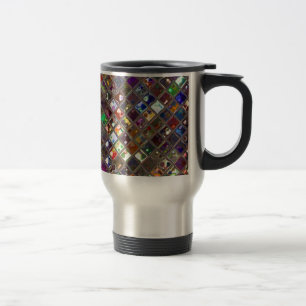O Glitz telha a caneca de viagem Multicoloured do