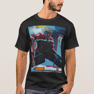 O Goleiro - Camiseta de Goleiro de Hóquei no Gelo