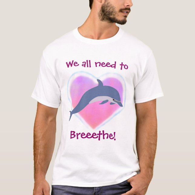 O golfinho respira o t-shirt (Frente)