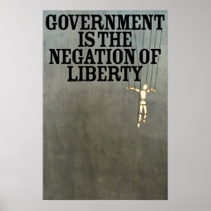 O governo é a negação do impressão da liberdad